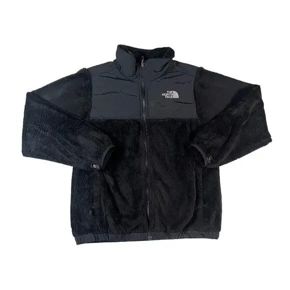 The North Face Girls Jacket Large Black Full Zip Fleece - Picture 1 of 6